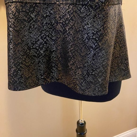 ALFANI WOMEN'S 2X NYE OR DRESSY GOLD AND BLACK TOP w/PEPLUM - Picture 8 of 8